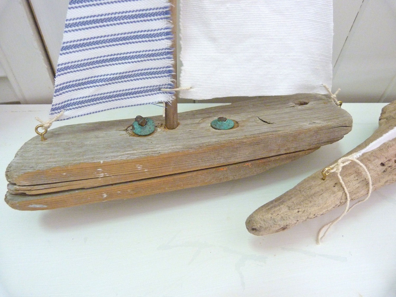 driftwood sailing boat