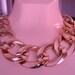 Designer 80s MONET Wide Chunky Link Necklace