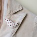 Felt brooch White bird with red polka dots - needle felted brooch - spotted - miniature jewelry - kids fashion