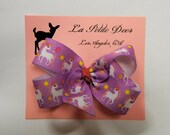 Magical Unicorn Classic Grosgrain Hair Bow