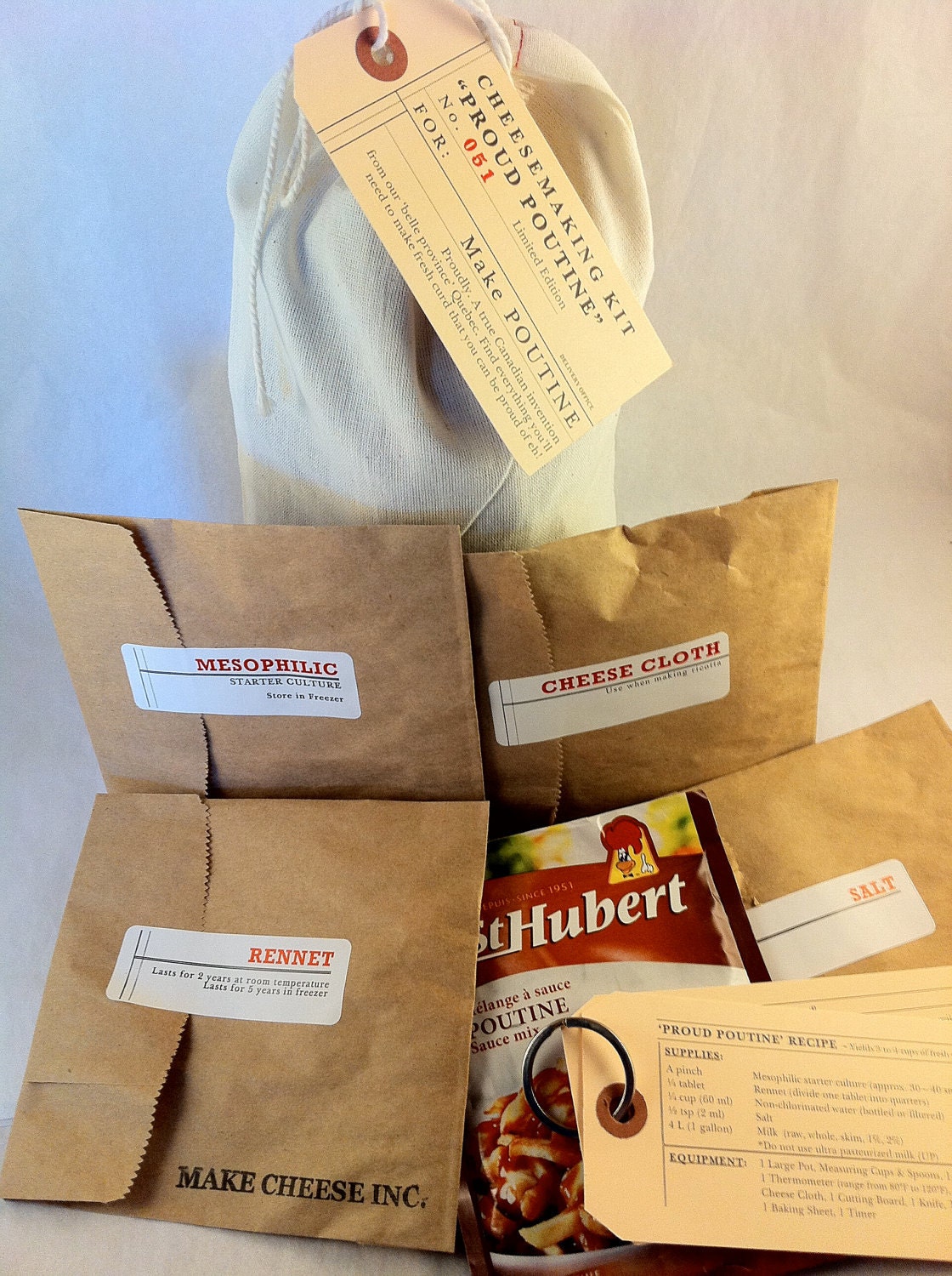 Poutine Kit - Make your own cheese curds. Gravy included.