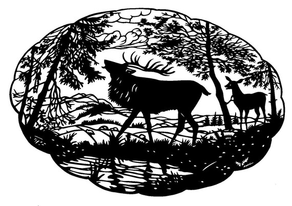 Items similar to Handmade Paper Cut Silhouettes Paper cutting on Etsy