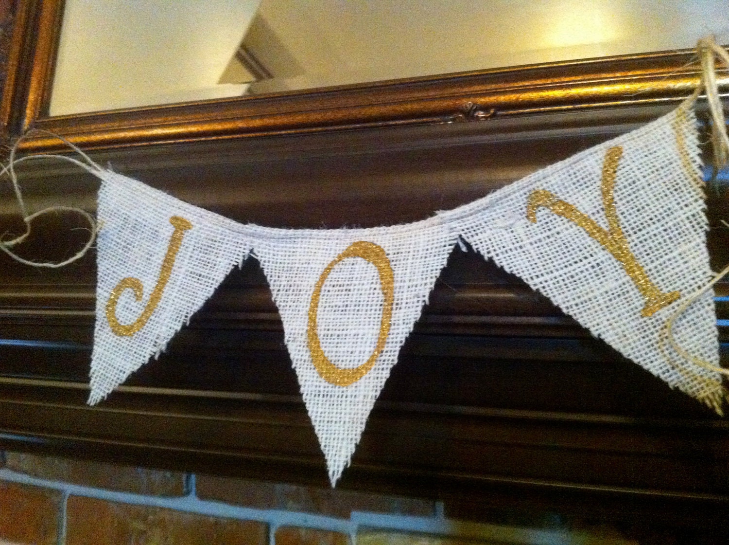Mini Joy Burlap Banner / Bunting