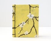 Business Card Holder Yellow Cherry Blossom Printed Paper