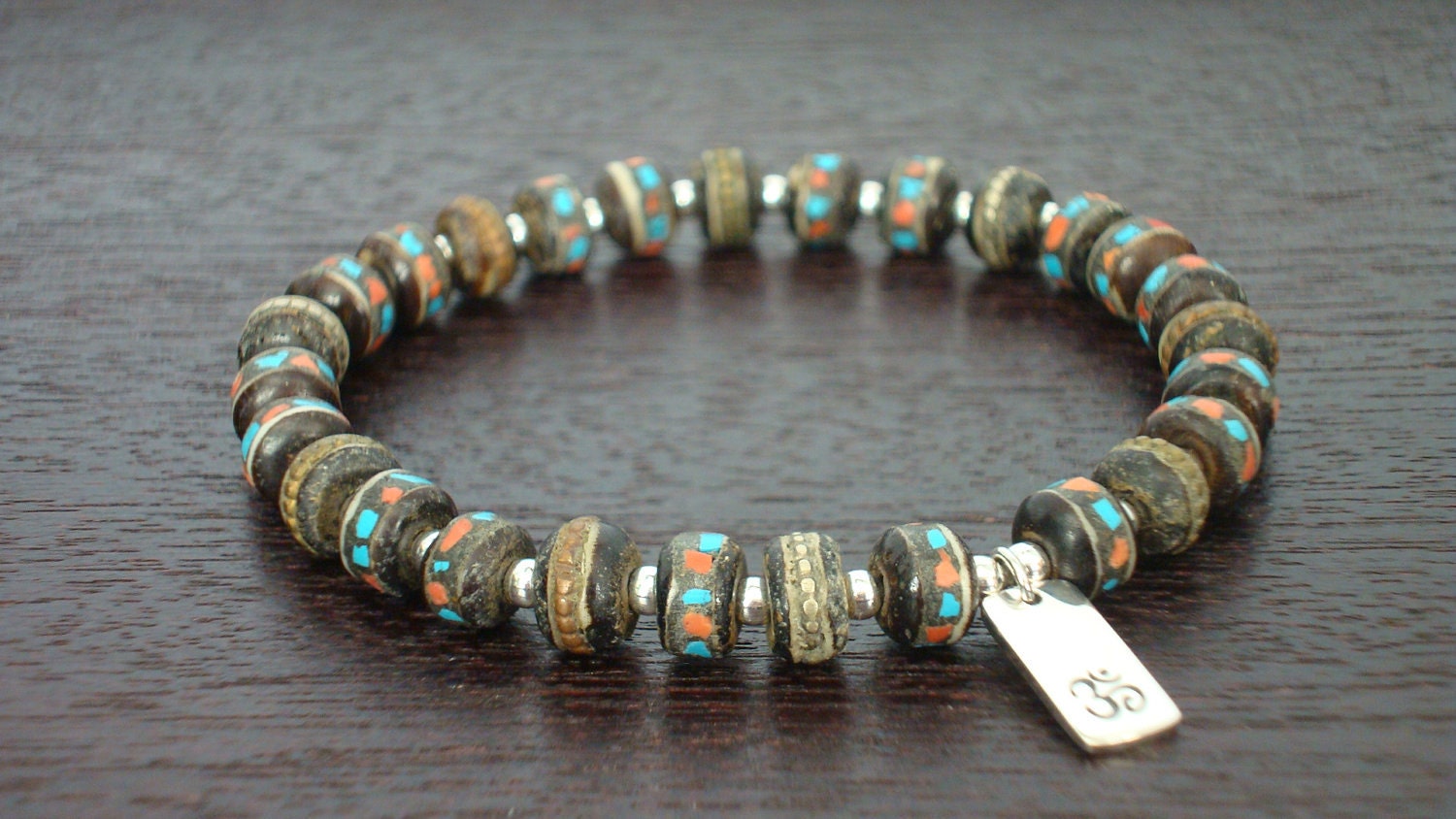Tibetan Bone Mala Bracelet - Yoga, Buddhist, Meditation, Prayer Beads, Jewelry - Free Shipping Etsy