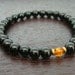 Men's Onyx & Baltic Amber Mala Bracelet - Onyx and Baltic Amber Mala - Yoga, Buddhist, Meditation, Prayer Beads - Free Shipping Etsy