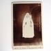 Antique Creepy Cabinet Card Photo - Macabre Photo of Young Woman in a White Dress