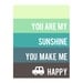 You Are My Sunshine (Boy) 8x10 art print - Free Shipping, room & nursery home decor