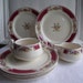 Vintage Homer Laughlin 8 Piece Collection Brittany Majestic Rosewood Circa 1940 With Bonus Plate