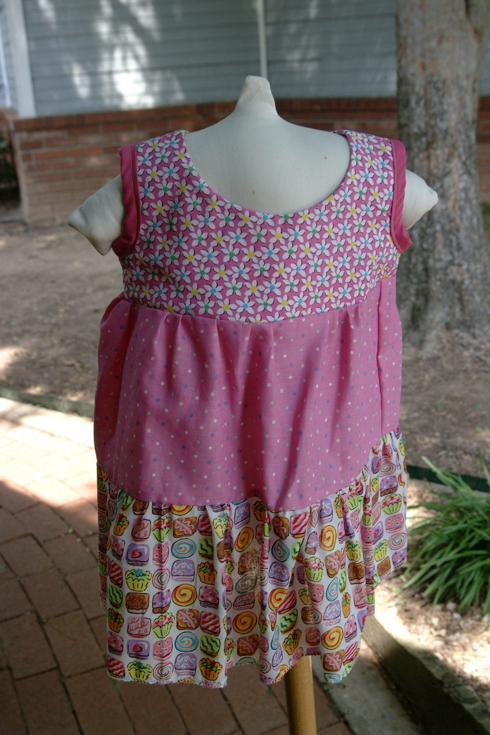 Cupcake and Flower Tier Dress - Two Sizes Available