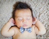 Newborn Bow Tie: Newborn Photo Prop, Boy Photography Props, Shabby Chic, Rustic Props