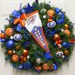 OKLAHOMA CITY THUNDER Basketball Wreath Trademark Pennant Ornaments Custom All-Season Wreath