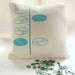 Cushion covers - turquoise leaves screen printed