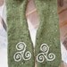 Arm warmers - knitted Irish wool - Celtic design