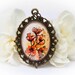 Hand painted Poppy necklace - Abstract - Original OOAK watercolour