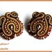 SALE - HALF PRICE - Soutache clip earrings or studs - sparkling, elegant and sexy - Marie Antoinette 2