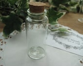 4 pieces Mini Bottle with Cork Cover - 30(D)x70(H)mm - Item Code. 307017 - Suitable for storage of perfume, Pharmacy, Poison etc
