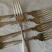 Five Antique Silver Dinner Forks, Wm Rogers & Bros. Tipped Pattern