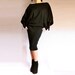 Wide Neckline Dress/Tunic Black Color made from Soft Cotton Elastane