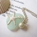 Seafoam Seaglass Pendant with fresh water pearl pearl & Starfish - Nautical gift for sisters, girlfriends or beach lovers - FREE SHIPPING