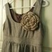 Beige and Brown Wool Dress - Light Weight Herringbone Tweed  Wool Dress