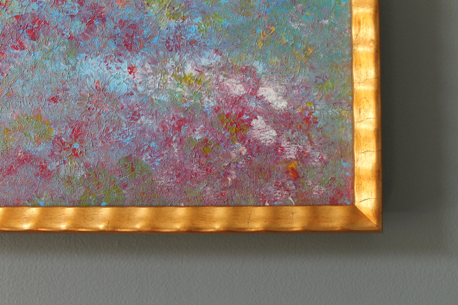 SALE Moon River Original Abstract Impressionism Framed Painting