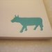 Farm Chic Cow - Letterpress Flat Card Set - 6 cards - notecards