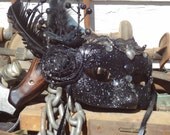 Handmade Masquerade Mask Carnival Mardi Gras Halloween Costume (Black Abyss)