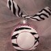 Hand Painted Christmas Ornament - Zebra Monogram