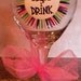 Hand Painted Wine Glass "I Teach Therefore I Drink"