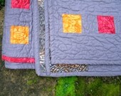 CUSTOM Rubix Quilt, modern and reversible with your choice of colors