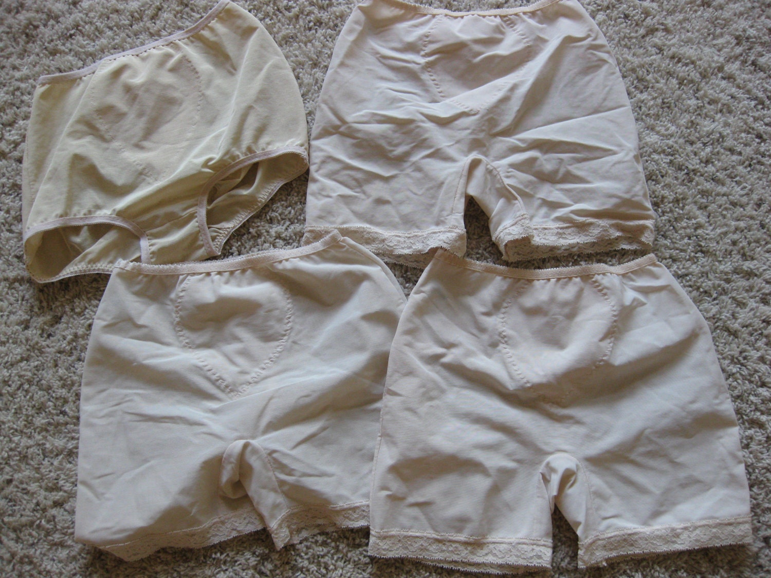 Vintage Lot Size LARGE Nude CABERNET High Waisted Pinup Bloomers Panties