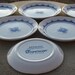 SALE Franciscan DENMARK-BLUE Butter Pat Dishes (Set of 6) Blue Floral & Lines-England 1982 Rare