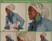 crochet headwrap headdress tam dreadlock african regal rasta bohemian - Made To Order  -GONE B4 SUMMER
