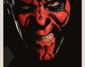LIMITED EDITION- Darth Maul -13x19- star wars, geek, geekery, scifi, fan, movie, poster