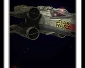 Star Wars- A New Hope- Movie Poster- 11x17- x-wing, geek, geekery, skywalker, vader
