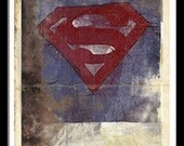 Superman-Don't Be Afraid-Superhero Poster- 11x17 -justice league, comic book, geek, retro, minmalist, art, poster