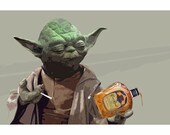 Yoda- Crown Royale -One For My Homies- 11x17- star wars, yoda, geek, geekery, humor, movie poster, poster, art
