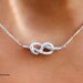 Infinity Knot Diamond Necklace 14K Gold