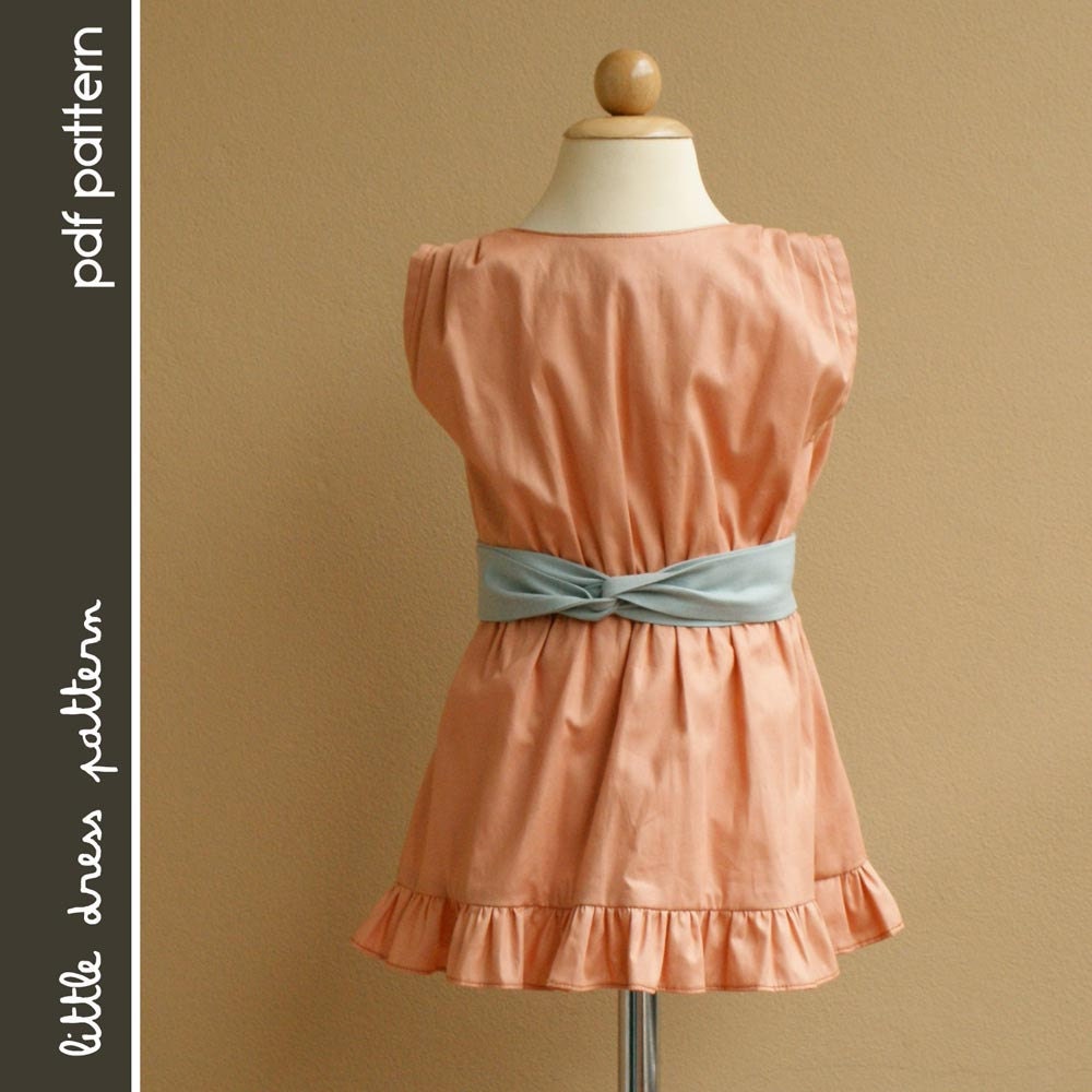Harley Dress - PDF Pattern - Size 12 months to 8 years old and tutorial.