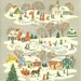 15% OFF SALE Vintage Christmas Card, UNUSED, American Winter Scene, Currier and Ives