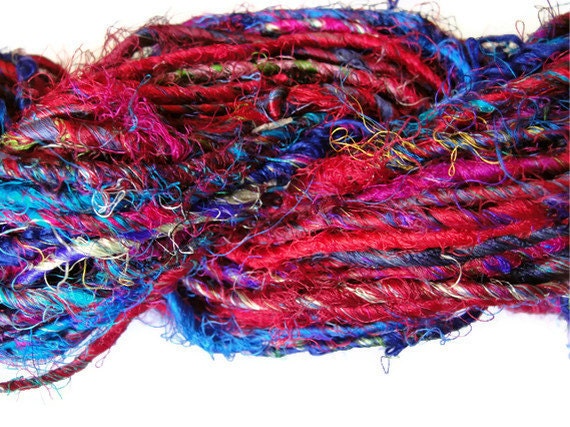 Recycled Sari Silk Yarn Multicolored