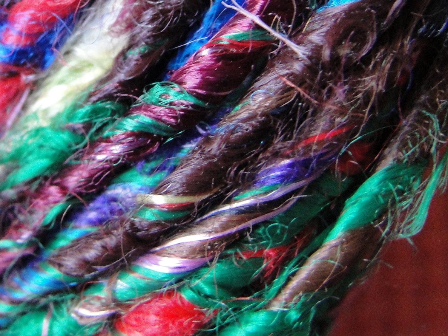 Banana silk yarn, art silk yarn, SOFT, vegan, multi