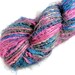 1kg  2.2 lbs of Recycled Pure Silk Yarn Blue Pink Grey