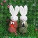 Handmade couple of bunnies in kimono suite 4.5inches doll - READY to SHIP