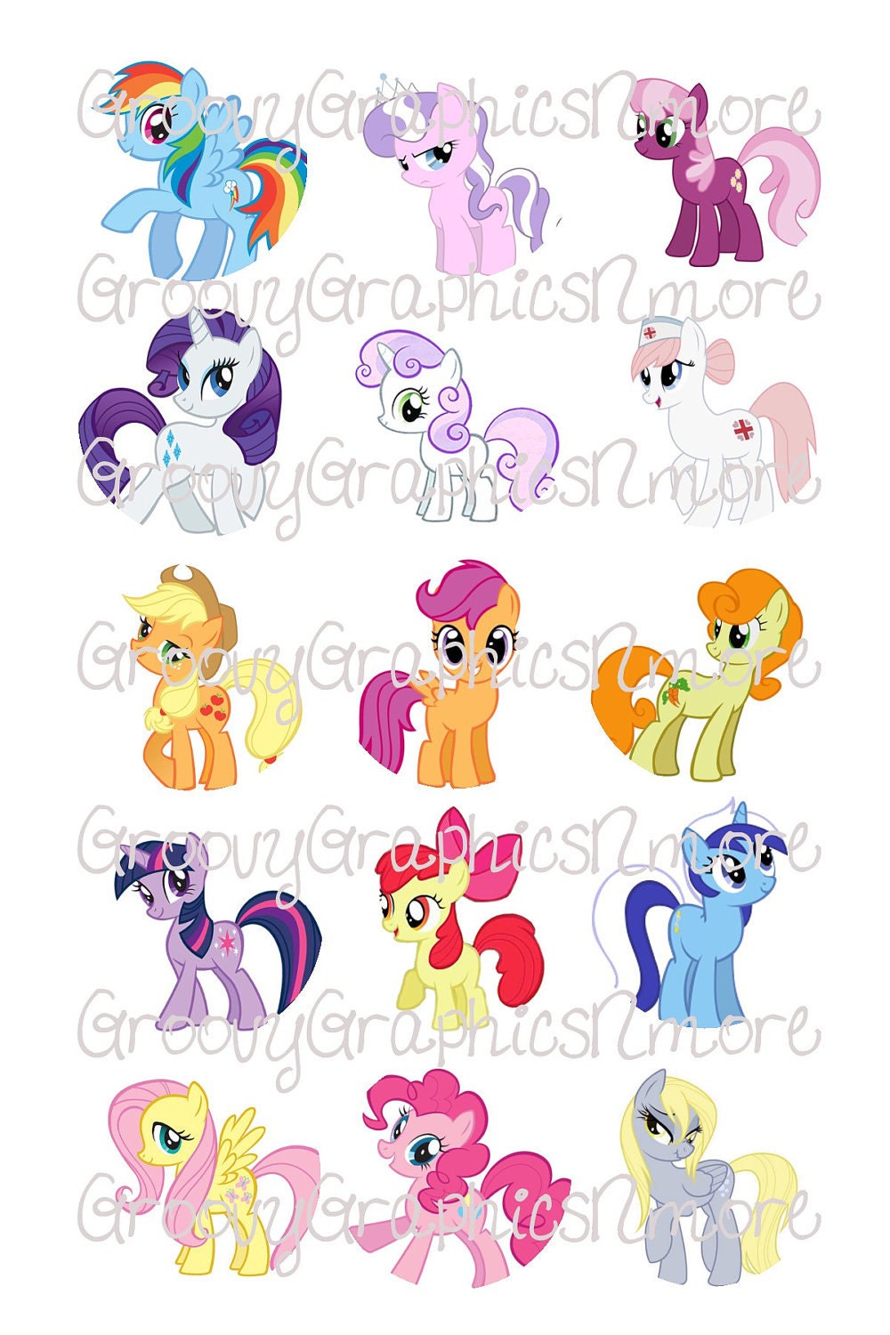 15 My Little Pony bottle cap images