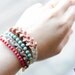TINNLILY Latte Silk Beaded Braided Bracelet