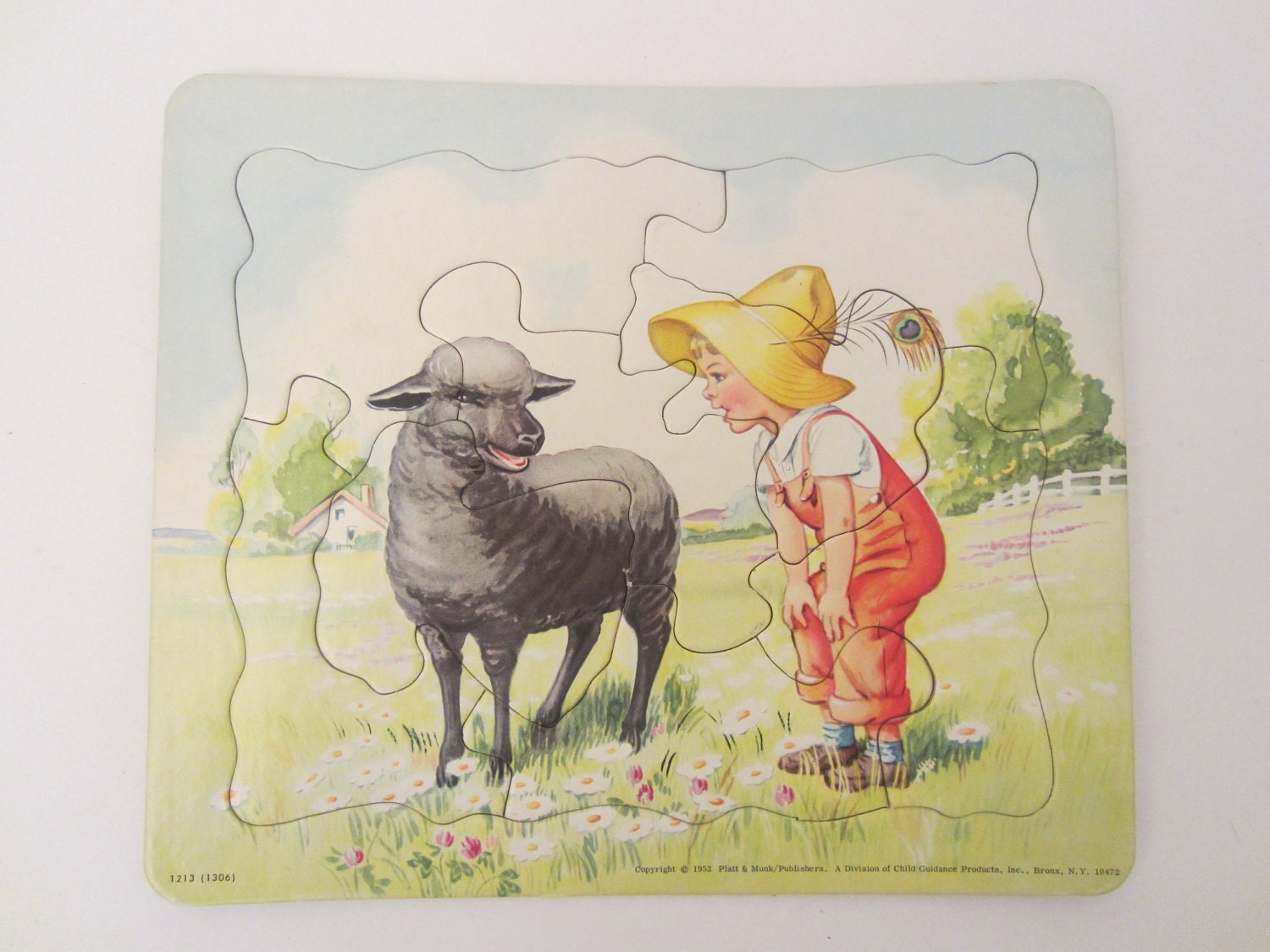 Baa Baa Black Sheep a Vintage 1952 Frame Tray Puzzle