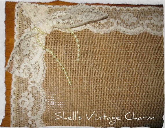 shabby chic lace and burlap placemats by shellsvintagecharm shabby chic lace and burlap placemats by shellsvintagecharm