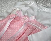Baby Girl Onesie Dress, Baby Girl Dress, Sleep Gown, Layette, Beautiful Baby Nightgown, Newborn Sleep Sack, Baby Girl Onesie